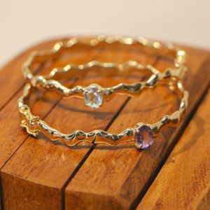 Bracelete Waves Gold Topázio Sky - SANTONINA JOIAS