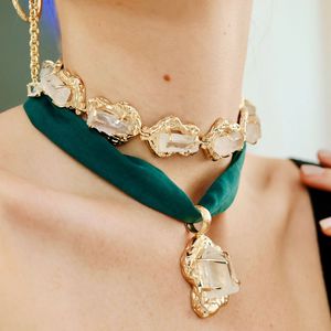 Choker Curves Cristal Gold - SANTONINA JOIAS