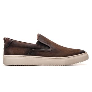 Tênis Iate Slip On Casual Masculino em Couro Tan - SAVELLI CALÇADOS