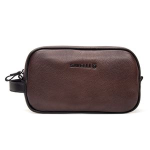 Necessaire Em Couro Cabernet Conhaque Savelli - SAVELLI CALÇADOS