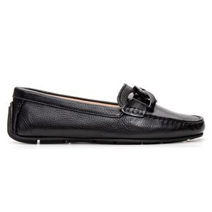 Mocassim Feminino Florença Em Couro Preto Savelli - SAVELLI CALÇADOS