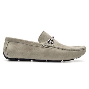 Mocassim Masculino Em Couro Cinza Savelli - SAVELLI CALÇADOS