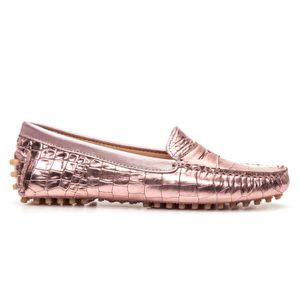 Mocassim Feminino Nice Em Couro Rosa Savelli - SAVELLI CALÇADOS