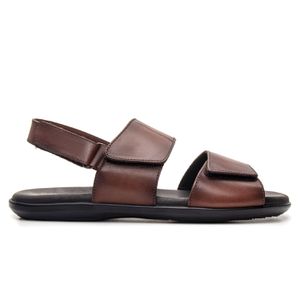 Sandália Masculina em Couro Pinhão Savelli - SAVELLI CALÇADOS