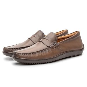 Mocassim Masculino Capri Em Couro Tabaco Savelli - SAVELLI CALÇADOS