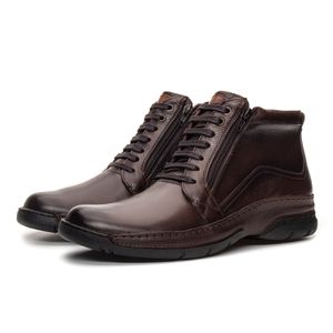 Bota Comfort Casual em Couro Floater Café Savelli - SAVELLI CALÇADOS