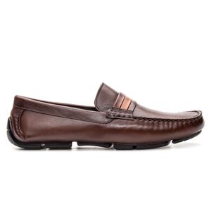 Mocassim Masculino Atlanta Em Couro Café Savelli - SAVELLI CALÇADOS