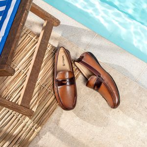 Mocassim Conforto Ocean em Couro Floater Bronze Sa... - SAVELLI CALÇADOS