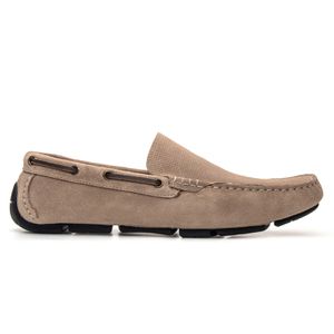 Mocassim Masculino Atlanta Em Couro Bege Savelli - SAVELLI CALÇADOS