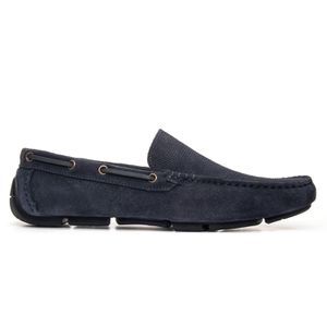 Mocassim Masculino Atlanta Em Couro Navy Blue Save... - SAVELLI CALÇADOS