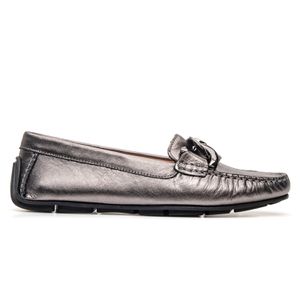 Mocassim Feminino Florença Em Couro Carbono Savell... - SAVELLI CALÇADOS