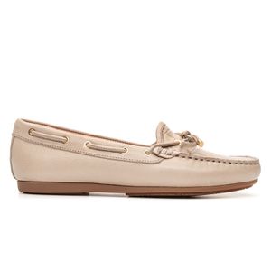 Mocassim Feminino Lille Em Couro Palha Savelli - SAVELLI CALÇADOS