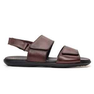 Sandália Masculina em Couro Floater Pinhão Savelli... - SAVELLI CALÇADOS