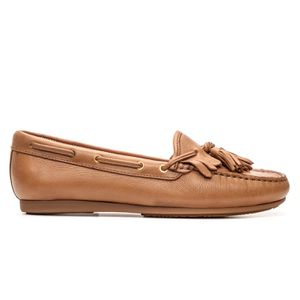 Mocassim Feminino Lille Em Couro Tan Savelli - SAVELLI CALÇADOS