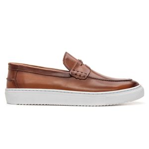 Tênis Loafer Masculino Florence em Couro Havana Sa... - SAVELLI CALÇADOS