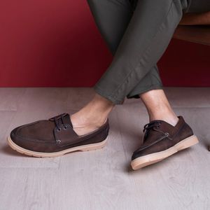 Mocassim Masculino Veneto em Couro Café Savelli - ... - SAVELLI CALÇADOS