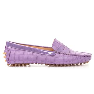 Mocassim Feminino Nice Em Couro Lavanda Savelli - SAVELLI CALÇADOS