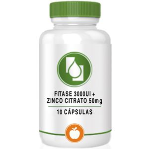 Fitase 3000ui + Zinco citrato 50mg 10 cápsulas