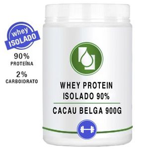 Whey Protein Isolado 90% Cacau Belga 900g