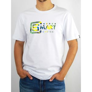 Camiseta Masculina Smart Choice Branca Silk Brasil - SMARTCHOICEBR