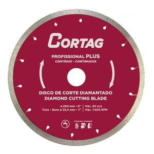 Disco Diamantado Cortag 200mm Furo 25,4 60570 Para... - Só Aqui Ferramentas