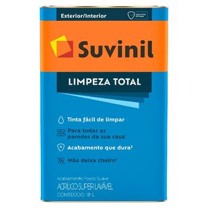 TINTA SUVINIL 18LT ACRILICA FOSCO COMPLETO LIMPEZA... - Sperandio