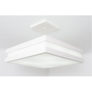 PENDENTE BRANCO ACRÍLICO CENTRAL L6 E-27 50X50CM A... - Sperandio