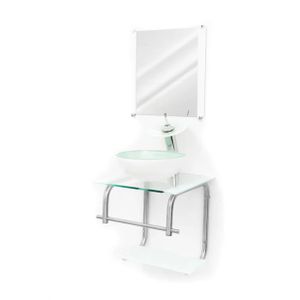 KIT GABINETE INOX 40CM MIAMI BRANCO VILDREX - Sperandio