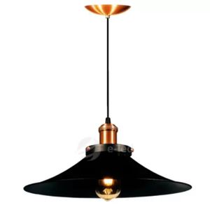 PENDENTE NORDIC 38CM PRETO COM COBRE E-LED - Sperandio