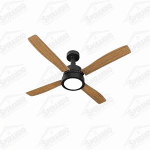 VENTILADOR 3 PÁS LED VINTAGE PRETO/AMADEIRADO C3V ... - Sperandio