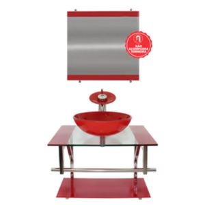 KIT GABINETE INOX 70CM LONDRES VERMELHO VILDREX - Sperandio