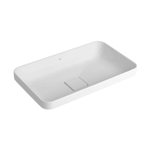 CUBA SOBREPOR SEMI-EMBUTIR RETANGULAR 50CM BRANCO - Sperandio