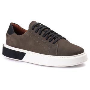 Tenis Casual Londres Nobuck Cinza 17000 - 17000-N... - TCHWM SHOES