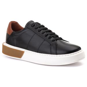 Tenis Casual Londres Comfort Preto/Castor 17002 - ...