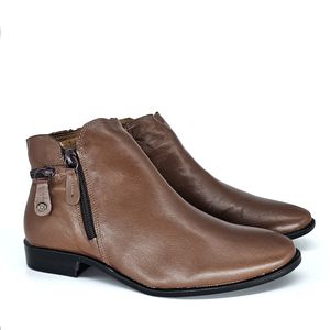Bota feminina em Couro Perlatto Cano Baixo - ZOCCOLETTE