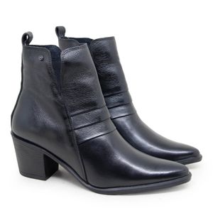 Bota Feminina Estilosa Macia Perlatto em Couro Pre... - ZOCCOLETTE