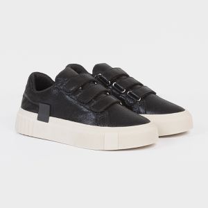 Tênis Sneaker Feminino Portofino - Preto Brilhante - ZOCCOLETTE