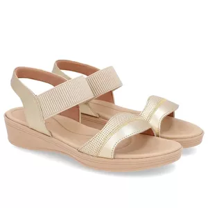 Sandalia Feminina Usaflex Dourada - ZOCCOLETTE