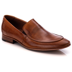 Sapato Loafer Casual Premium em Couro Caramelo - 5... - TCHWM SHOES