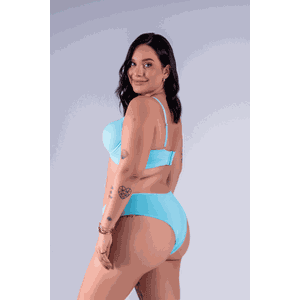 CONJUNTO PLUS SIZE BÁSICO COM BASE DUPLA E CALCINHA TRADICIONAL 130 PEDACINHO DO CÉU