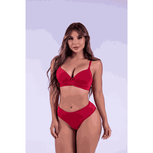 CONJUNTO PLUS SIZE BÁSICO COM BASE DUPLA E CALCINH... - DONNA DOLCE