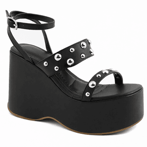 Sandália Feminina Anabela Alta Em Napa Preta 18217... - DROPSHIPPING GRIFFE SHOES - SOMENTE CLIENTES AUTORIZADOS