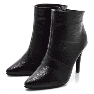 Bota Cano Médio Bico Fino Preto - 1763 NAPA VERNIZ... - DROPSHIPPING GRIFFE SHOES - SOMENTE CLIENTES AUTORIZADOS
