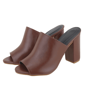 Tamanco Floter Cacau 1841 Salto Bloco - 1841FLOTCA... - DROPSHIPPING GRIFFE SHOES - SOMENTE CLIENTES AUTORIZADOS