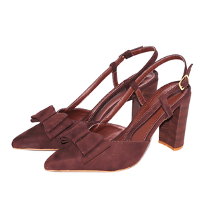 Scarpin Laço em Camurça Terra 5501 - 5501CAMTERRA - DROPSHIPPING GRIFFE SHOES - SOMENTE CLIENTES AUTORIZADOS