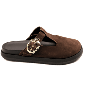 Sapato Clog 008 Camurça Marrom Escuro - 008-MARROM - DROPSHIPPING GRIFFE SHOES - SOMENTE CLIENTES AUTORIZADOS