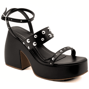 Sandália Feminina Anabela Alta Em Napa Floter Pret... - DROPSHIPPING GRIFFE SHOES - SOMENTE CLIENTES AUTORIZADOS