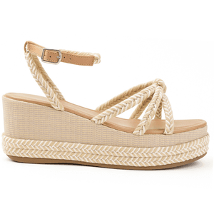 Sandália Feminina Anabela Com Tiras 170421 Cordão ... - DROPSHIPPING GRIFFE SHOES - SOMENTE CLIENTES AUTORIZADOS