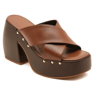 Sandália Feminina Meia Pata Alta Em Floter Cacau 1... - DROPSHIPPING GRIFFE SHOES - SOMENTE CLIENTES AUTORIZADOS