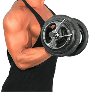 Barra Halter 40 cm Oca + 24 kg anilhas Pintadas - KLMASTERFITNESS